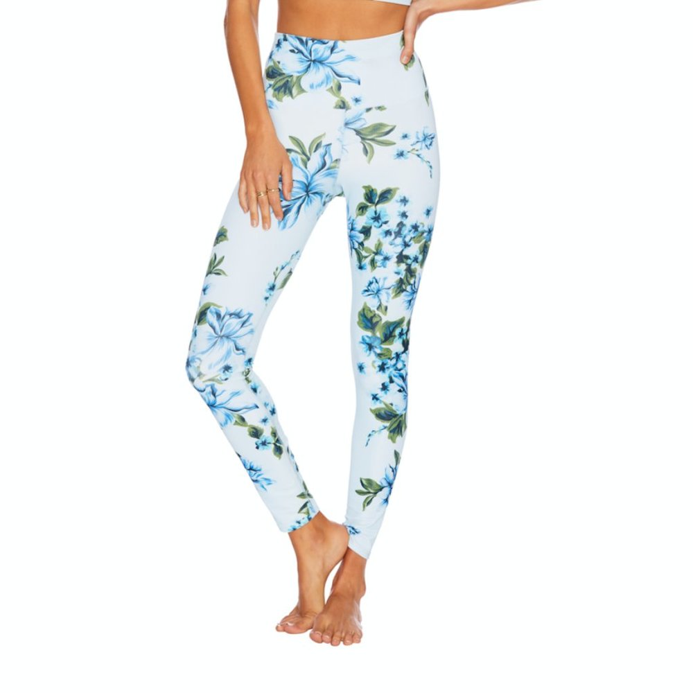 Beach Riot Ayla Leggings Floral Blue
